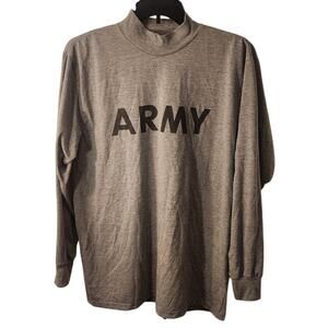 US Army PFU Long Sleeve Shirt Gray Size XL (Measured) – Physical Fitness Uniform